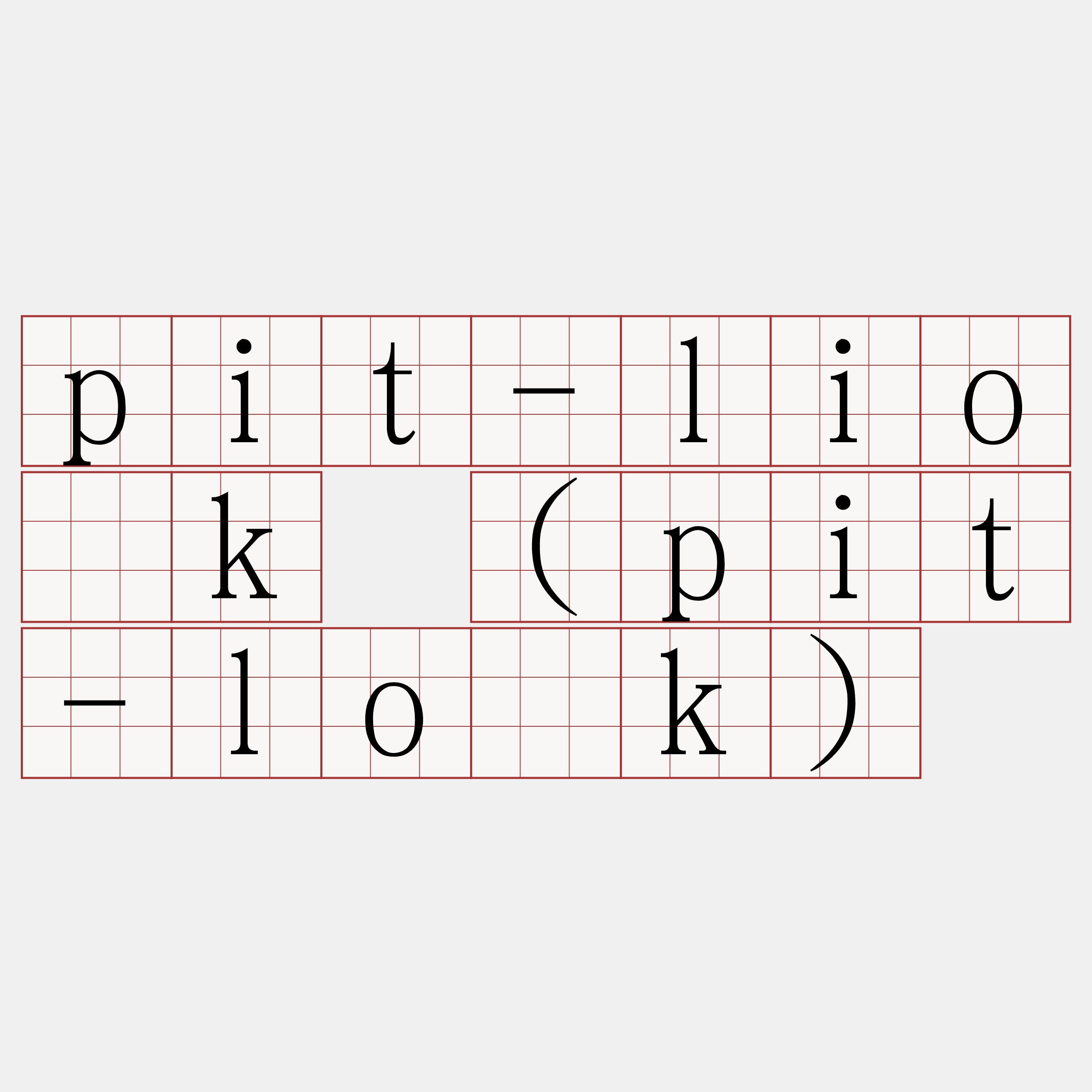 pit-lio̍k (pit-lo̍k)